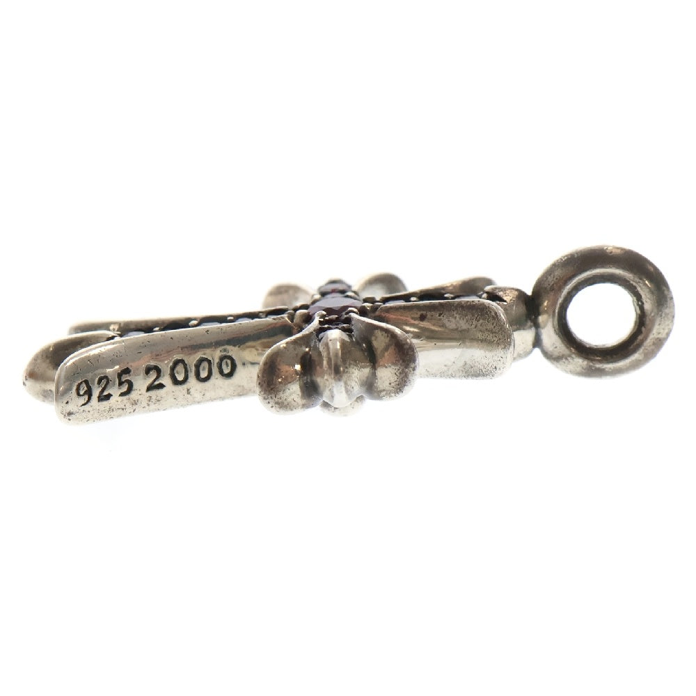 CHROME HEARTS(クロムハーツ) TNY CRSF P RUBY タイニーファットクロス PAVEルビー ペンダント ネックレストップ シルバー
