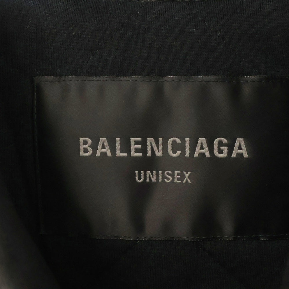 BALENCIAGA(バレンシアガ) Oversized Leather Hoodie シープスキン オーバーサイズ レザーフーディ ジャケット ブラック 719212 TMS02
