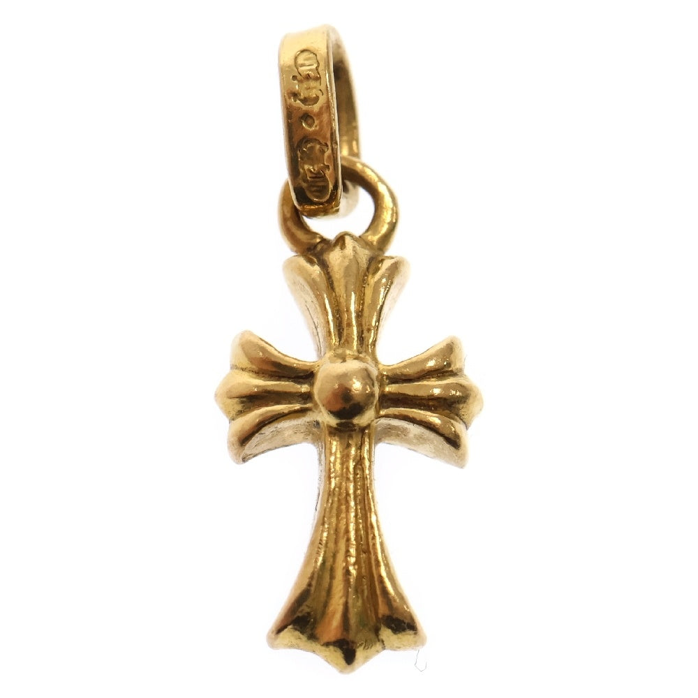 CHROME HEARTS(クロムハーツ) 22K CRS BBYFAT AFT P SAP P ベイビーファット アフター PAVEピンクサファイア チャーム ゴールドネックレストップ