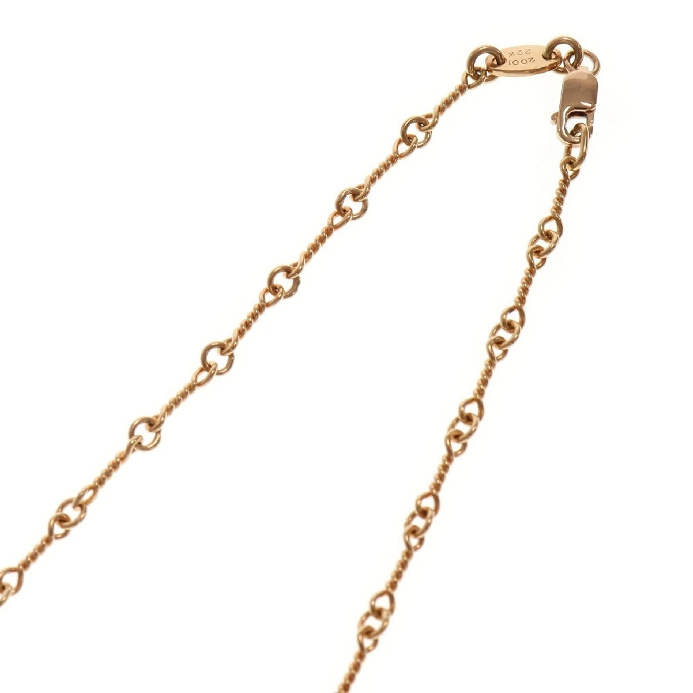 CHROME HEARTS(クロムハーツ) 22K SAFETY PIN TWIST 1DIA 1ダイヤセーフティピンWツイストチェーンネックレス ゴールド