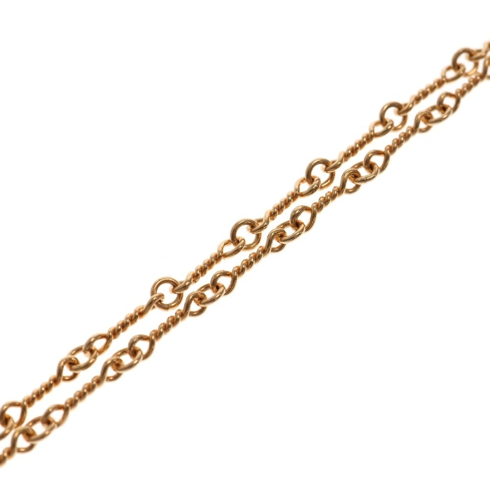 CHROME HEARTS(クロムハーツ) 22K SAFETY PIN TWIST 1DIA 1ダイヤセーフティピンWツイストチェーンネックレス ゴールド