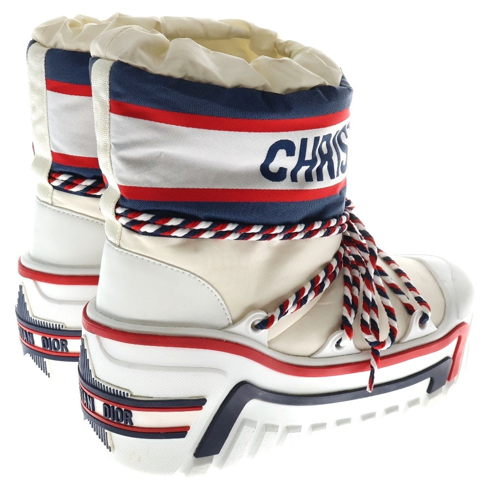 Christian Dior(クリスチャンディオール) ALPS ディオール アルプス ショート スノー ブーツ キャンバス レザー アイボリーCL0621 35-36