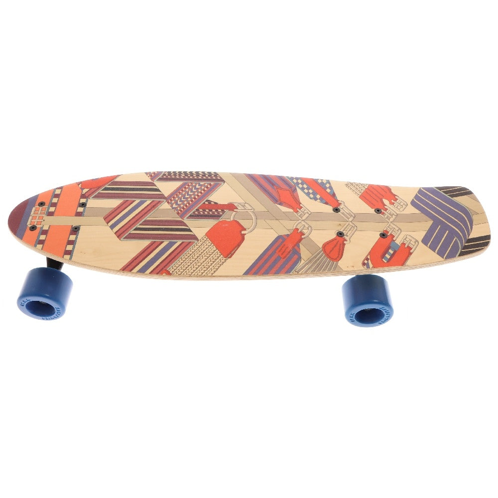 HERMES(エルメス) 17AW Sangles Zigzag short skateboard ジグザグデザイン 木製スケートボード ブラウン ミディアム