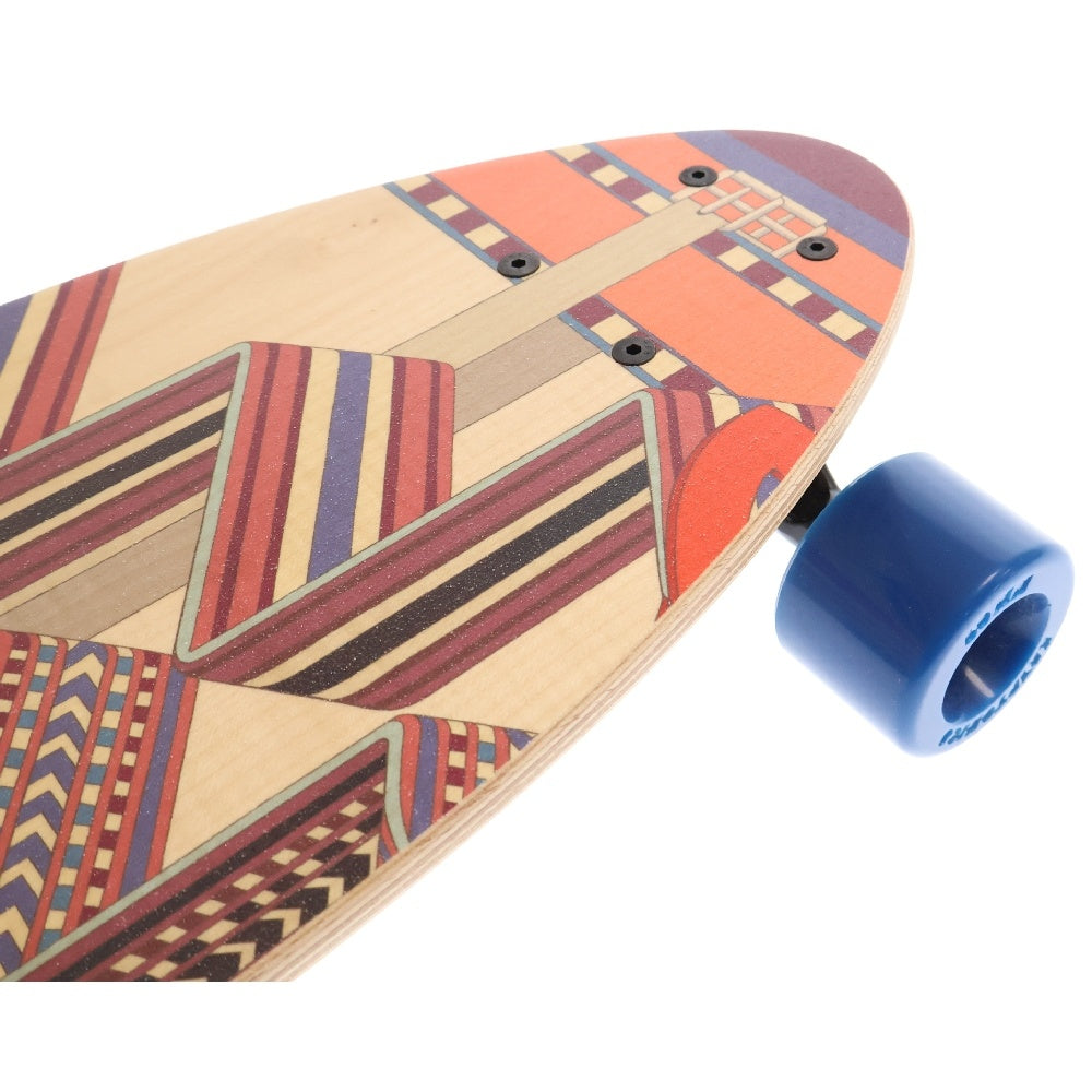 HERMES(エルメス) 17AW Sangles Zigzag short skateboard ジグザグデザイン 木製スケートボード ブラウン ミディアム