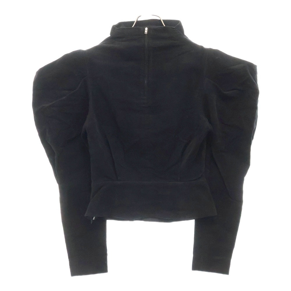 ISABEL MARANT(イザベル マラン) Cropped power Shulder Half Zip Jacket ISBL9F021 クロップド パワーショルダー ハーフジップジャケット ブラック レディース