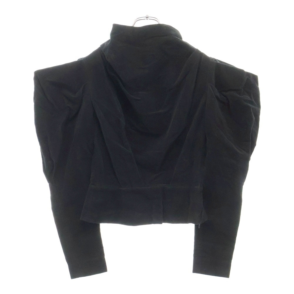 ISABEL MARANT(イザベル マラン) Cropped power Shulder Half Zip Jacket ISBL9F021 クロップド パワーショルダー ハーフジップジャケット ブラック レディース