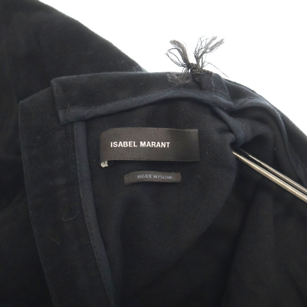 ISABEL MARANT(イザベル マラン) Cropped power Shulder Half Zip Jacket ISBL9F021 クロップド パワーショルダー ハーフジップジャケット ブラック レディース