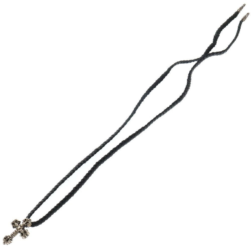 CHROME HEARTS(クロムハーツ) FILIG CROSS-XSM LB フィリグリークロスXS wレザーブレイド シルバーネックレス