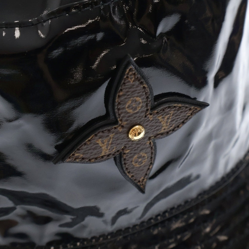 LOUIS VUITTON(ルイヴィトン) モノグラムフラワー ボブ レイニー デイ エナメル バケットハット 帽子 ブラック M77020