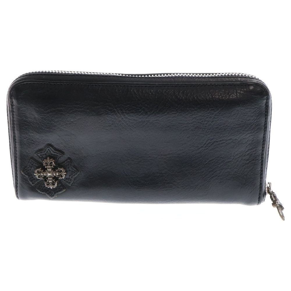 CHROME HEARTS(クロムハーツ) REC F ZIP #2 フィリグリープラス ラウンドジップ レザーロングウォレット 長財布 ブラック