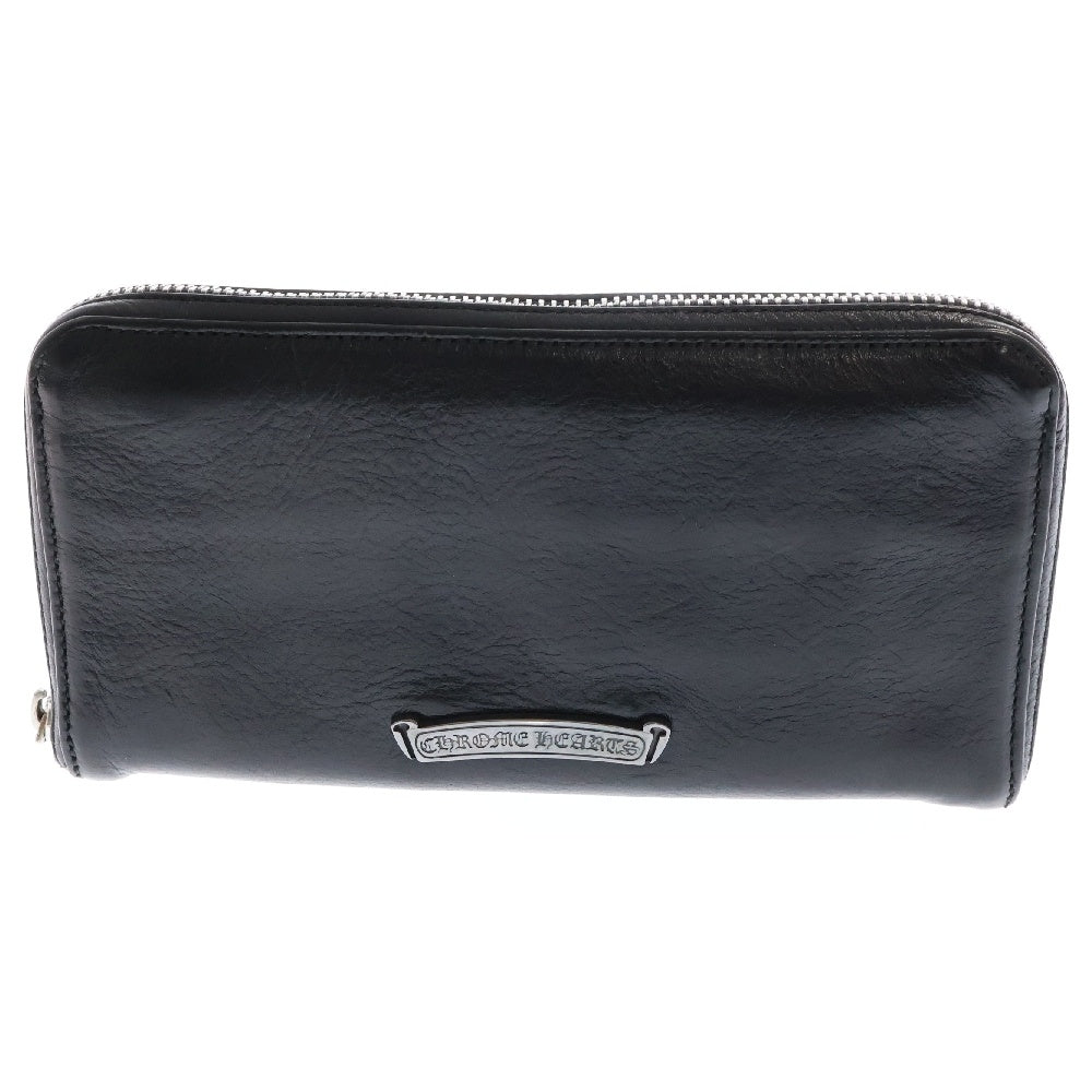 CHROME HEARTS(クロムハーツ) REC F ZIP #2 フィリグリープラス ラウンドジップ レザーロングウォレット 長財布 ブラック