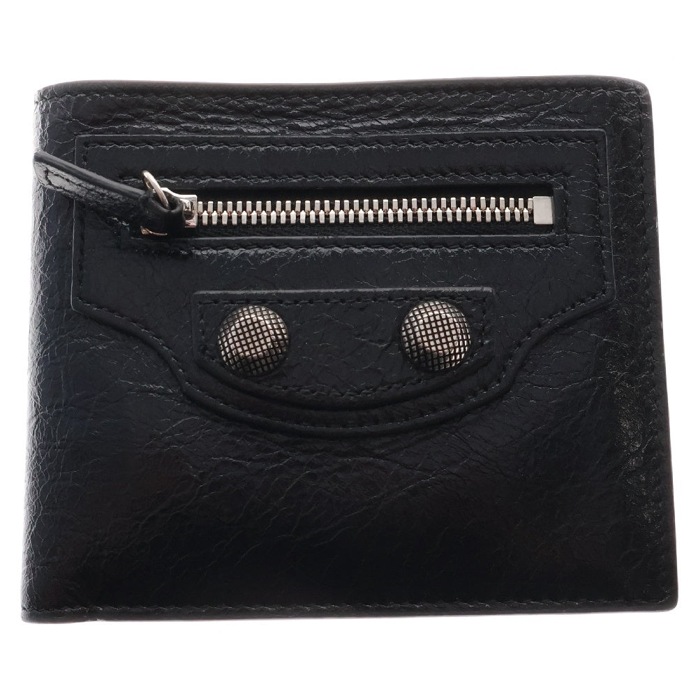 BALENCIAGA(バレンシアガ) SQUARE FOLDED WALLET 763392 スクエアフォールド 二つ折り財布 ブラック