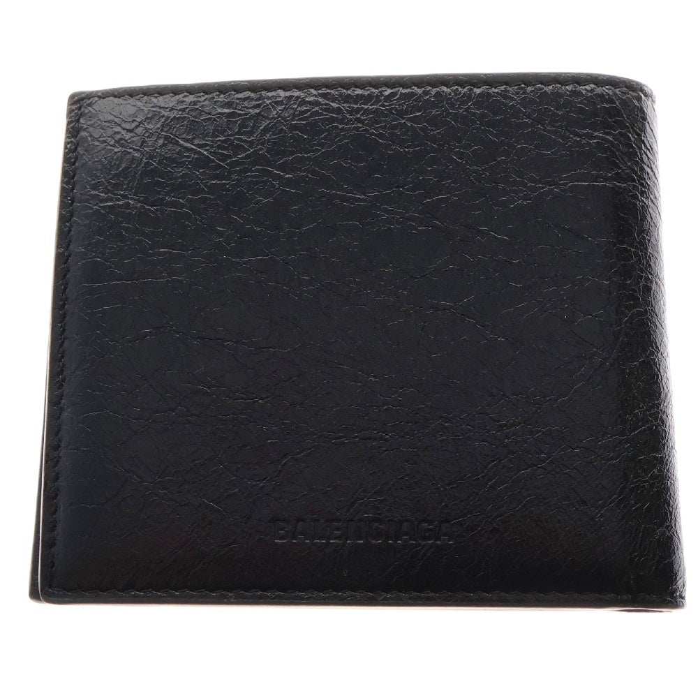 BALENCIAGA(バレンシアガ) SQUARE FOLDED WALLET 763392 スクエアフォールド 二つ折り財布 ブラック
