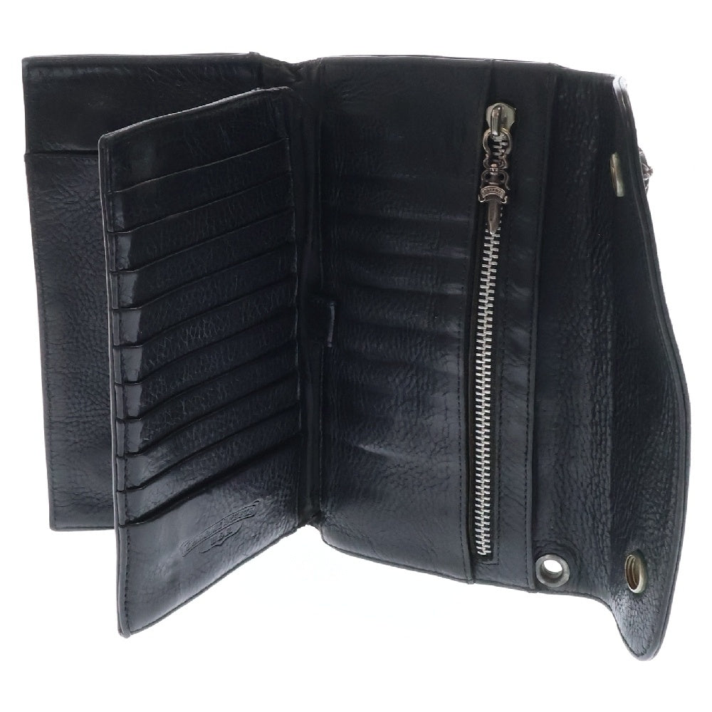 CHROME HEARTS(クロムハーツ) WAVE ウェーブ レザーウォレット 財布 ブラック BCA374