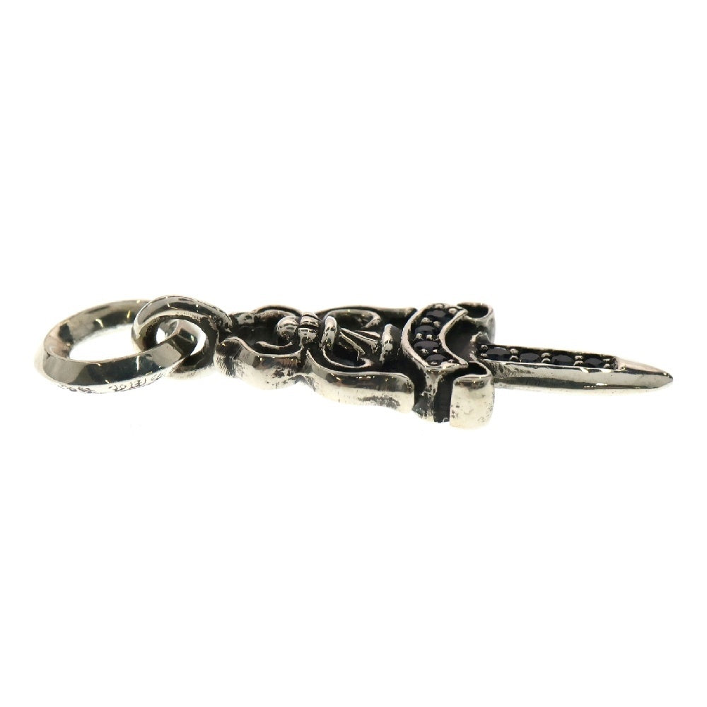 CHROME HEARTS(クロムハーツ) #5 DAGGER P SAP #5 ダガーチャーム PAVEブルーサファイア チャーム ペンダントトップ シルバー