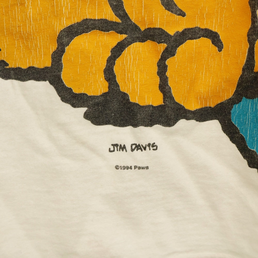 VINTAGE(ヴィンテージ) 80S Big Garfield Portrait Tee ガーフィールド フロントプリント 半袖Tシャツ カットソー ホワイト
