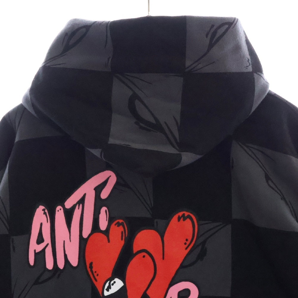 ANTI PROMO(アンチプロモ) EYES HOODIE MATTY BOYプリントプルオーバーフーディ パーカー ブラック