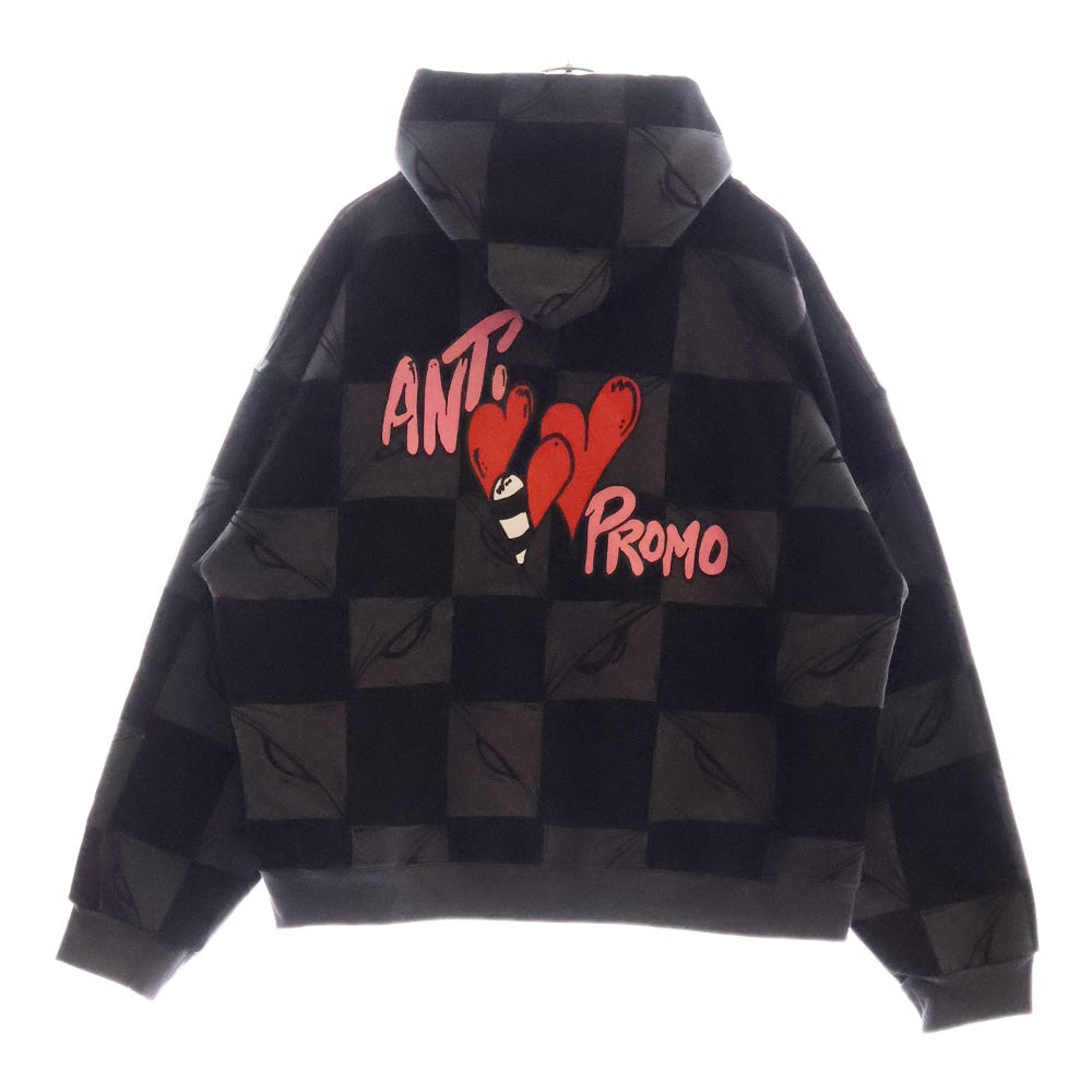 ANTI PROMO(アンチプロモ) EYES HOODIE MATTY BOYプリントプルオーバーフーディ パーカー ブラック