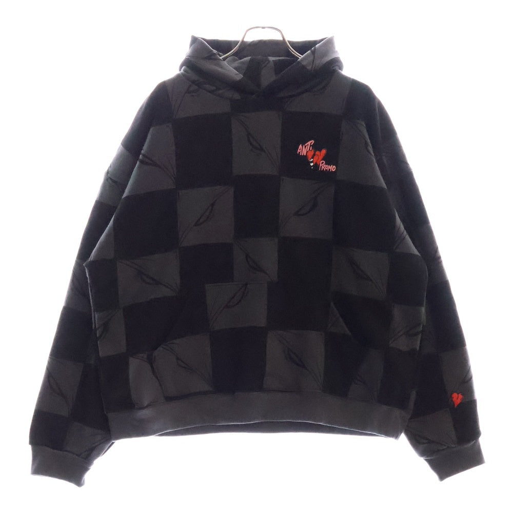 ANTI PROMO(アンチプロモ) EYES HOODIE MATTY BOYプリントプルオーバーフーディ パーカー ブラック