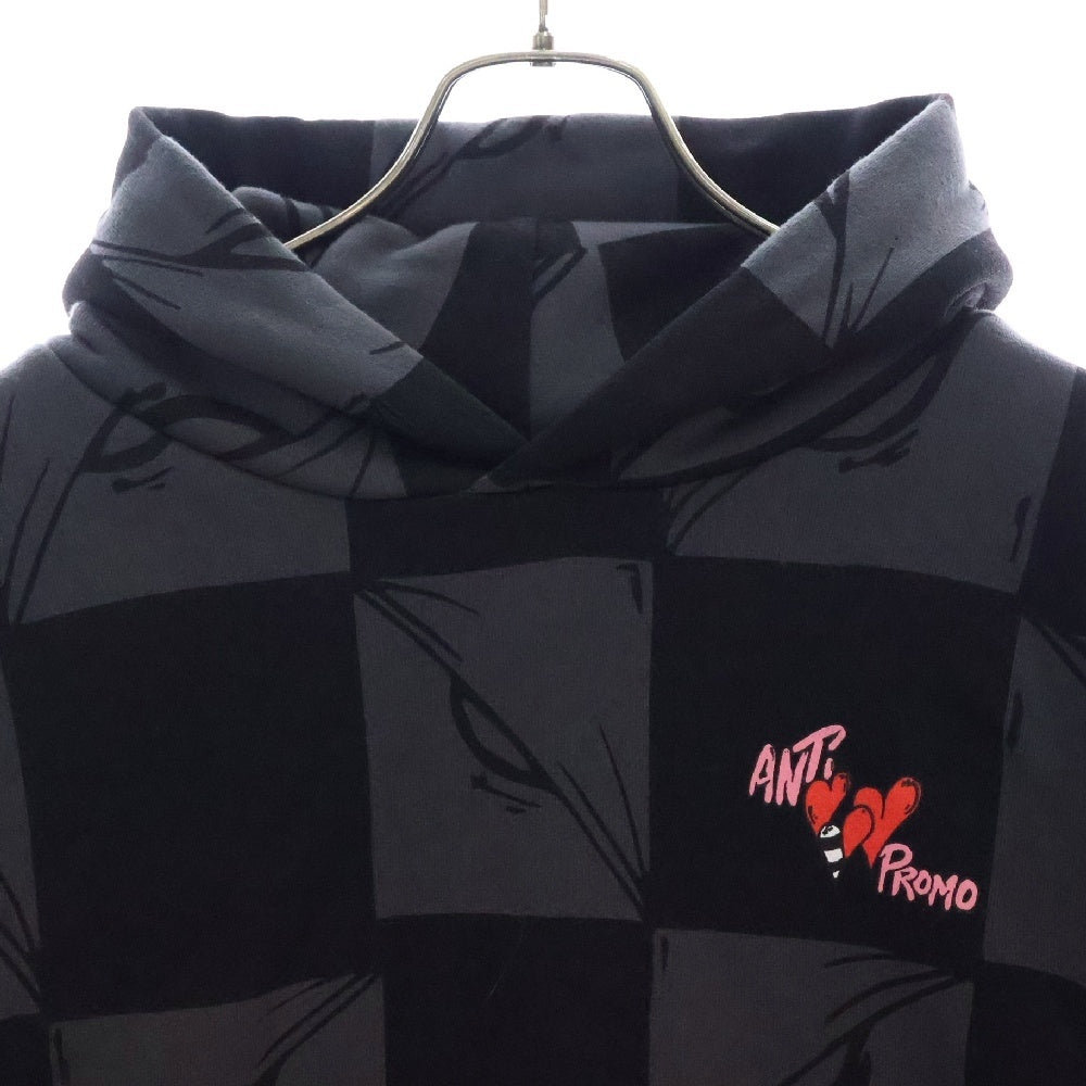 ANTI PROMO(アンチプロモ) EYES HOODIE MATTY BOYプリントプルオーバーフーディ パーカー ブラック