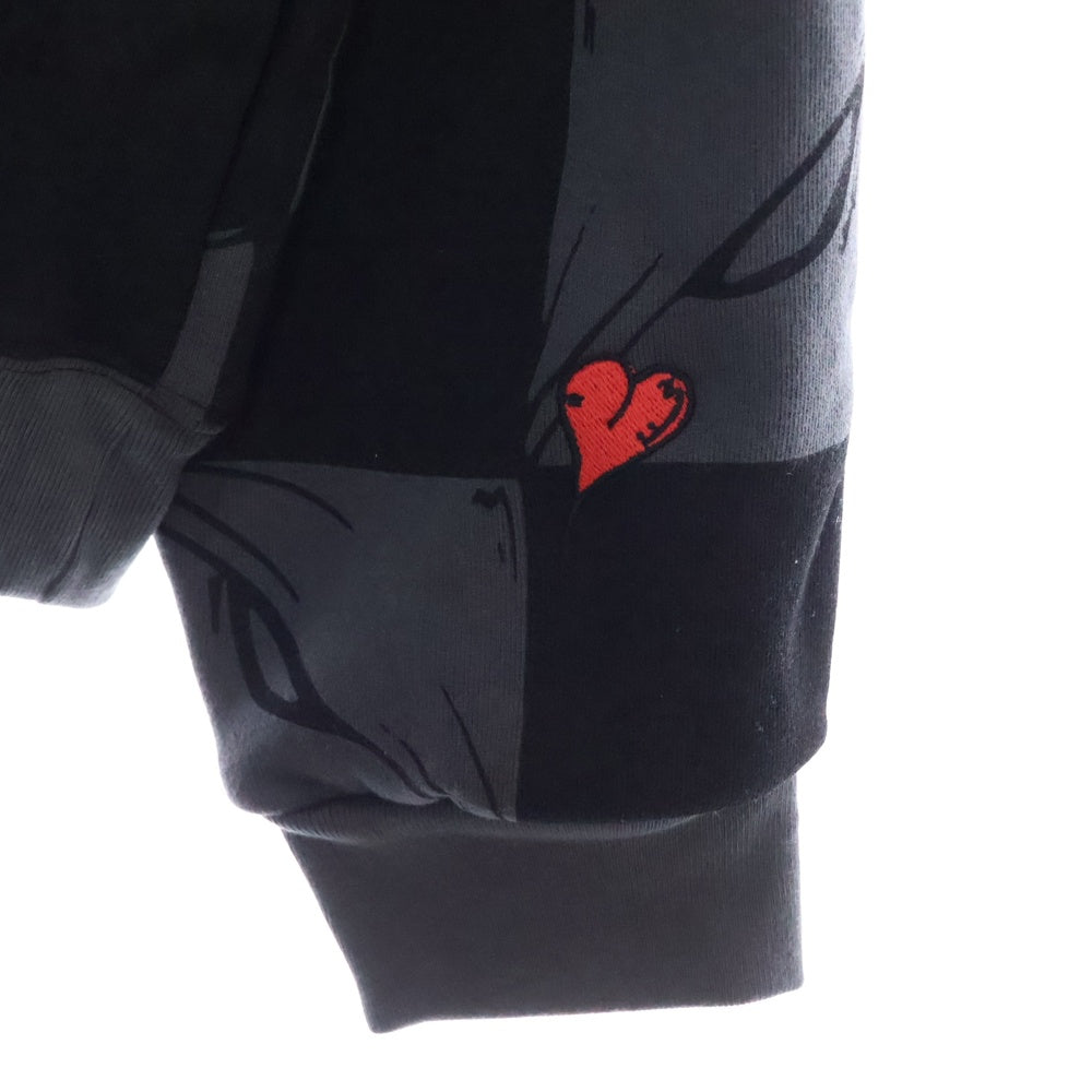 ANTI PROMO(アンチプロモ) EYES HOODIE MATTY BOYプリントプルオーバーフーディ パーカー ブラック