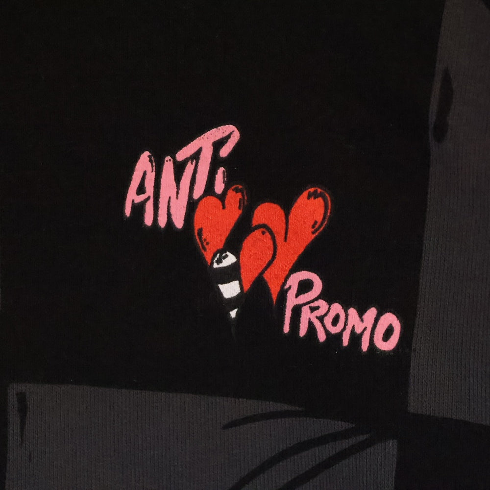 ANTI PROMO(アンチプロモ) EYES HOODIE MATTY BOYプリントプルオーバーフーディ パーカー ブラック