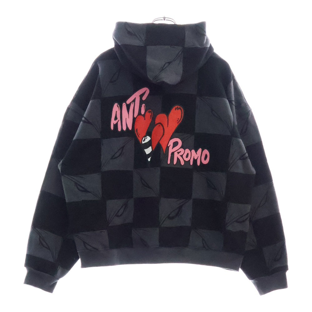 ANTI PROMO(アンチプロモ) EYES HOODIE MATTY BOYプリントプルオーバーフーディ パーカー ブラック