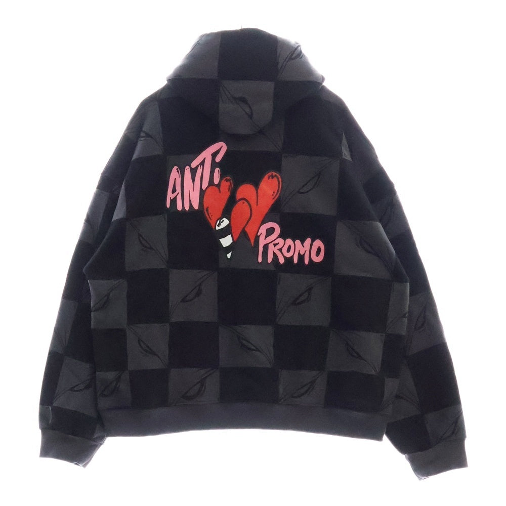 ANTI PROMO(アンチプロモ) EYES HOODIE MATTY BOYプリントプルオーバーフーディ パーカー ブラック