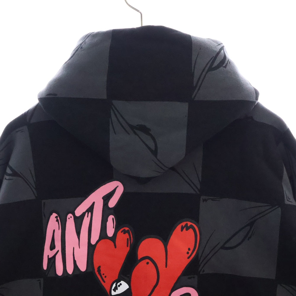 ANTI PROMO(アンチプロモ) EYES HOODIE MATTY BOYプリントプルオーバーフーディ パーカー ブラック