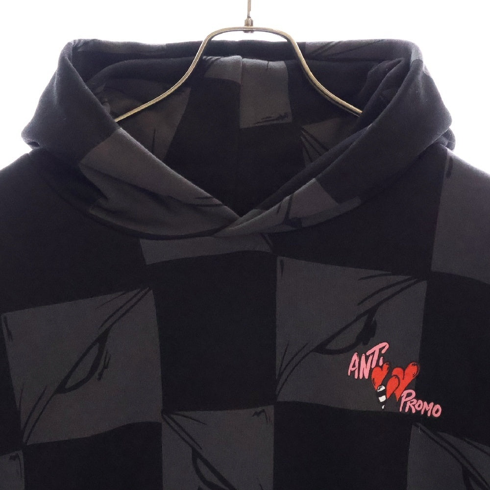 ANTI PROMO(アンチプロモ) EYES HOODIE MATTY BOYプリントプルオーバーフーディ パーカー ブラック