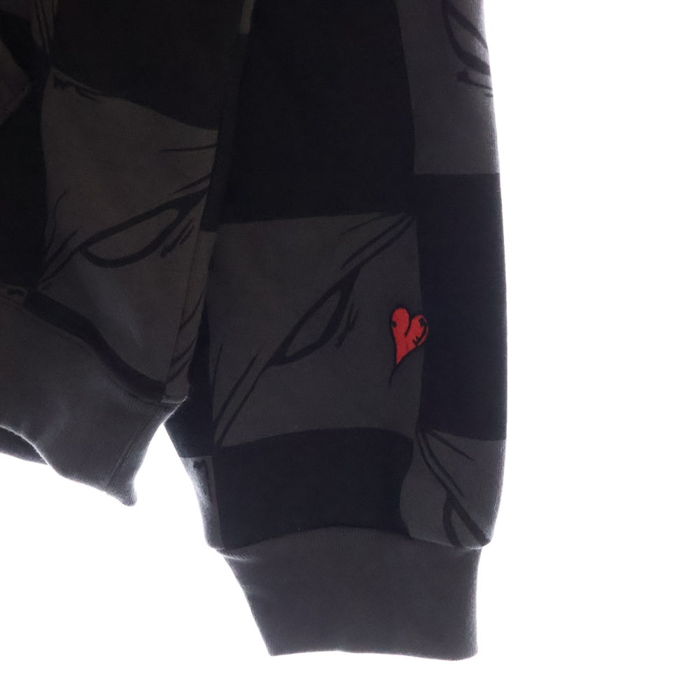 ANTI PROMO(アンチプロモ) EYES HOODIE MATTY BOYプリントプルオーバーフーディ パーカー ブラック