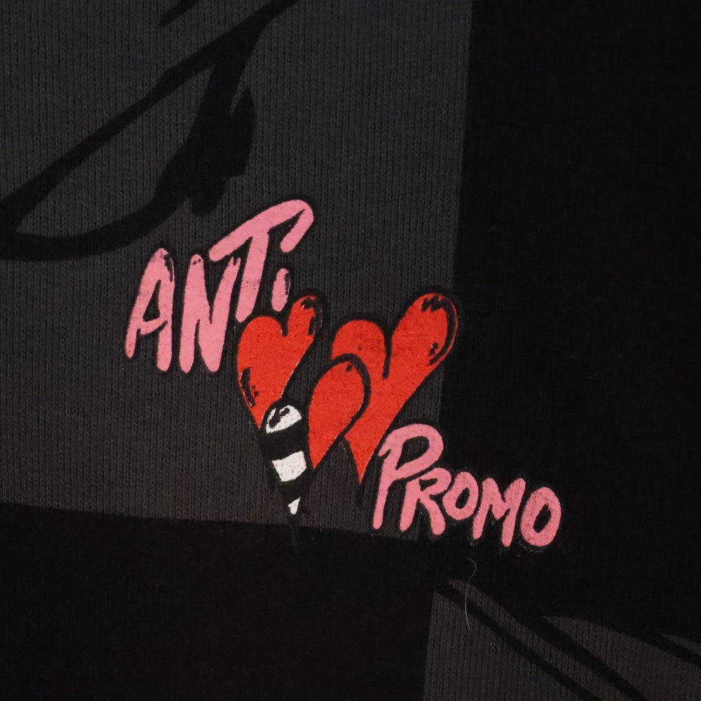 ANTI PROMO(アンチプロモ) EYES HOODIE MATTY BOYプリントプルオーバーフーディ パーカー ブラック