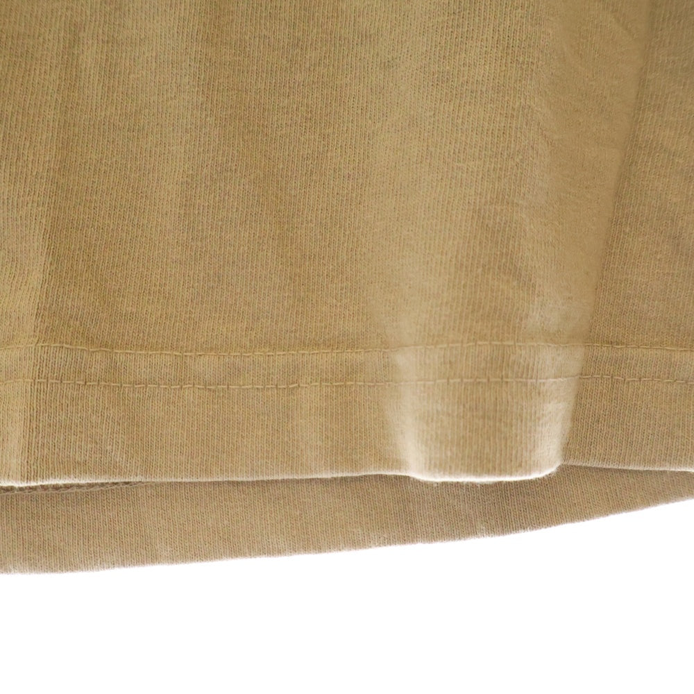 HIDDEN NY(ヒドゥン ニューヨーク) COFFEE SHOP POPUP TEE コーヒーショップ ロゴクルーネック半袖Tシャツ ベージュ