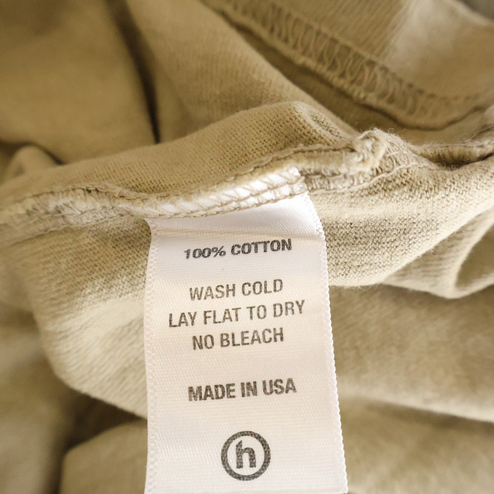 HIDDEN NY(ヒドゥン ニューヨーク) COFFEE SHOP POPUP TEE コーヒーショップ ロゴクルーネック半袖Tシャツ ベージュ