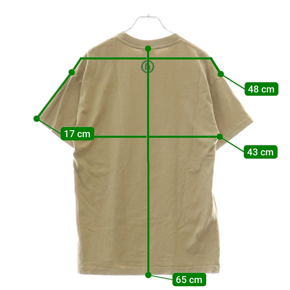 HIDDEN NY(ヒドゥン ニューヨーク) COFFEE SHOP POPUP TEE コーヒーショップ ロゴクルーネック半袖Tシャツ ベージュ