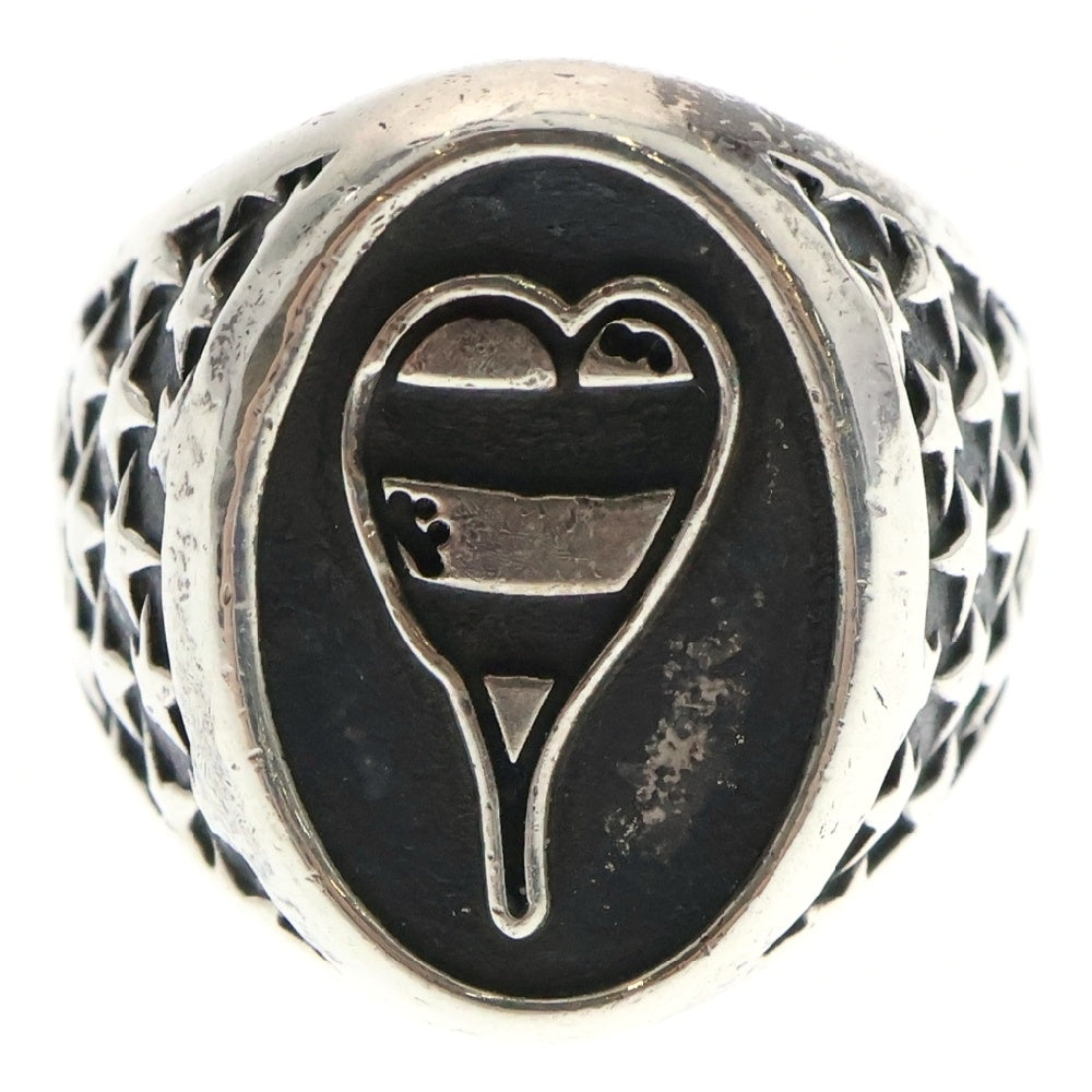 CHROME HEARTS(クロムハーツ) PPO CAMEO STRIPED HEART カメオ シルバーリング メンズ
