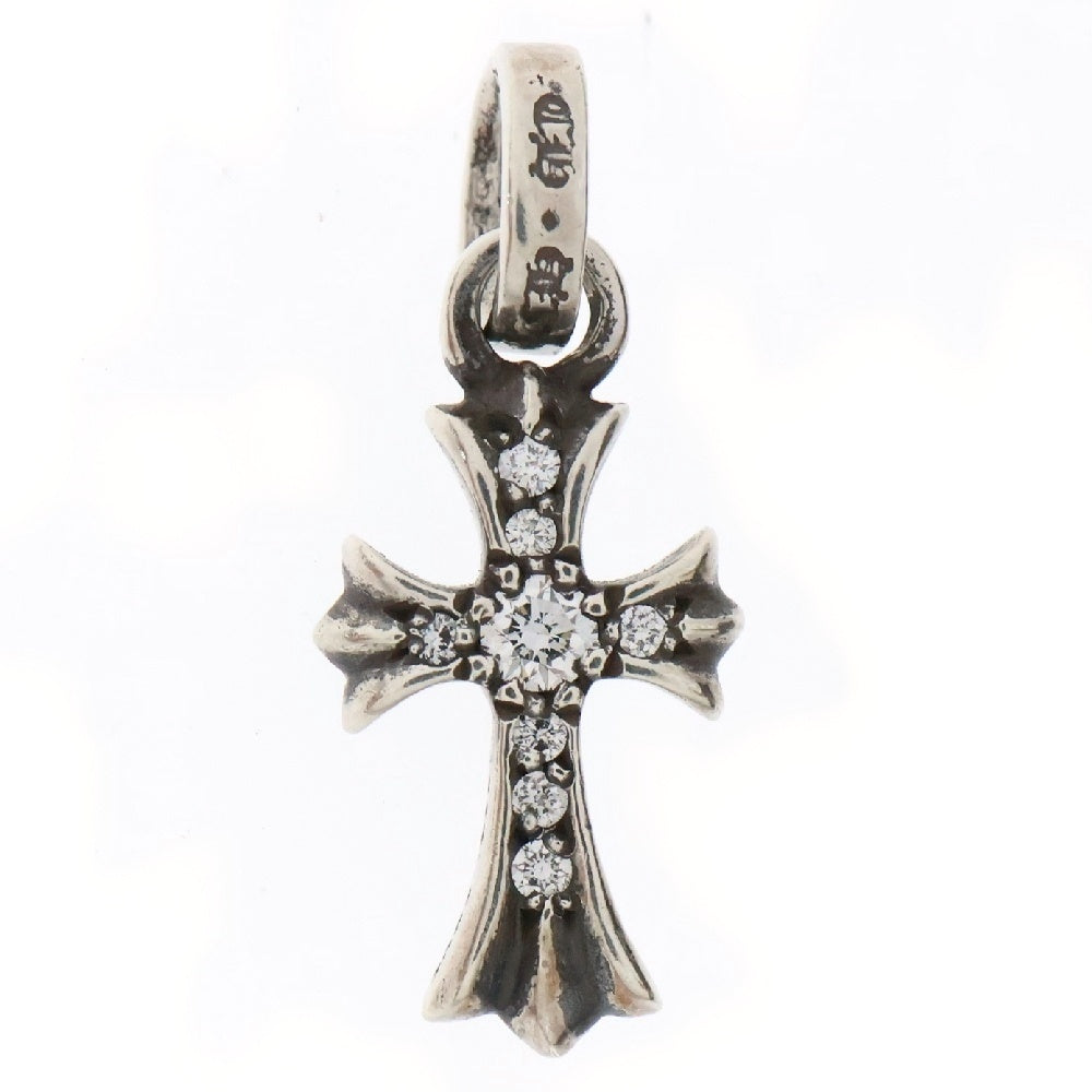 CHROME HEARTS(クロムハーツ) CRS BBYFAT P DMND ベイビーファットクロス PAVEダイヤ ペンダントトップ シルバー BCA234