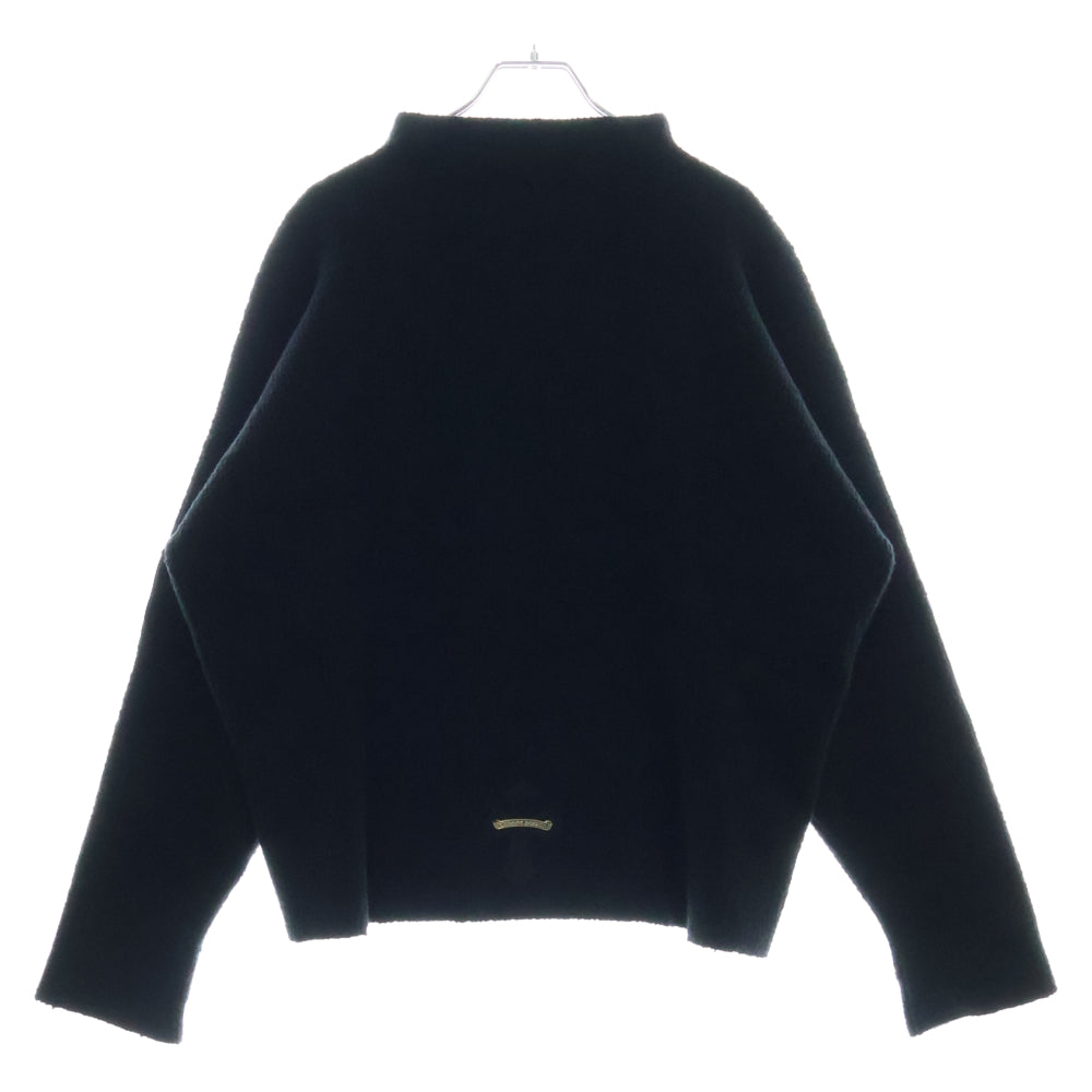 CHROME HEARTS(クロムハーツ) ハラコクロスパッチ ハイネック ニットセーター ブラック