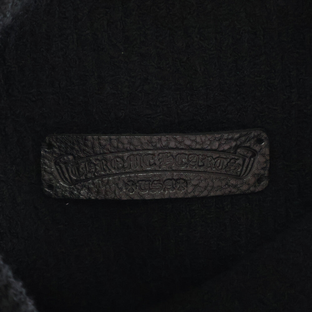 CHROME HEARTS(クロムハーツ) ハラコクロスパッチ ハイネック ニットセーター ブラック