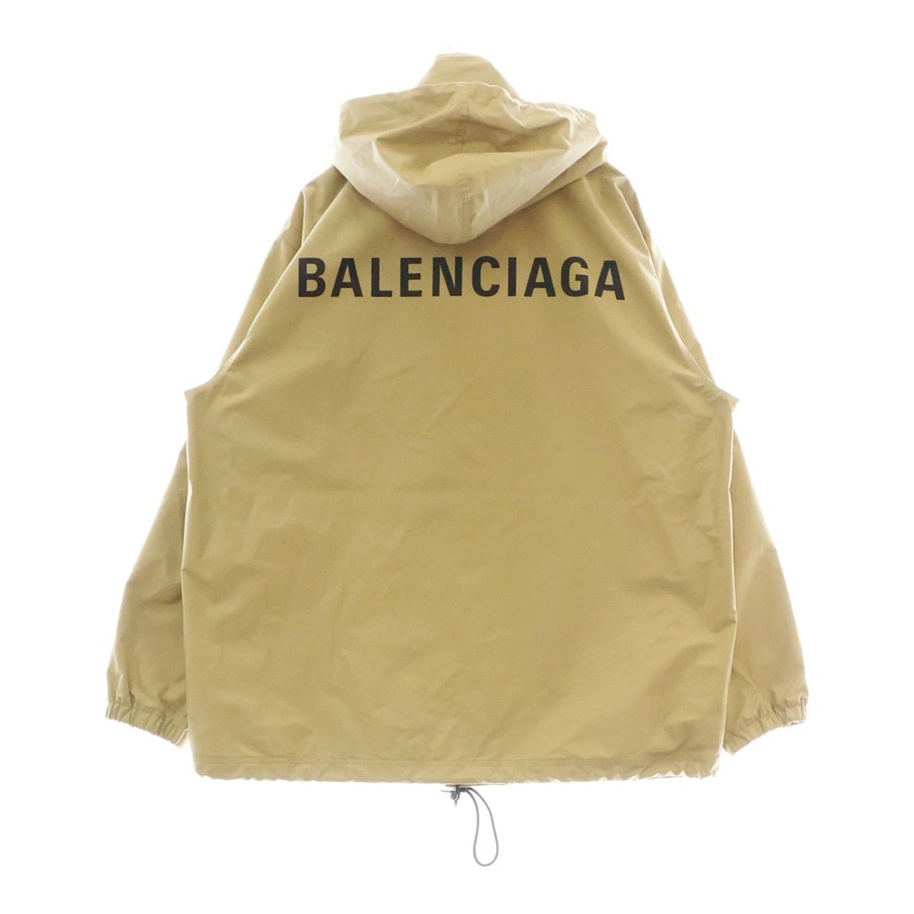 BALENCIAGA(バレンシアガ) 19AW オーバーサイズ バックロゴ ウィンドブレーカー ナイロンジャケット ベージュ 556168 TCO11