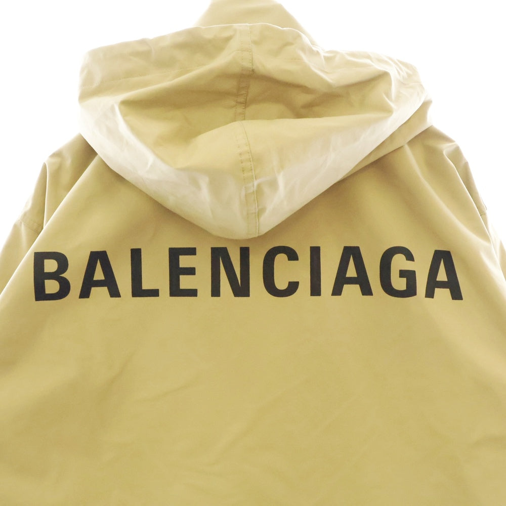 BALENCIAGA(バレンシアガ) 19AW オーバーサイズ バックロゴ ウィンドブレーカー ナイロンジャケット ベージュ 556168 TCO11