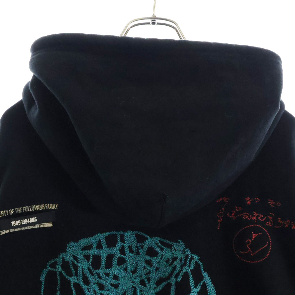 NAMESAKE(ナメサケ) Exclusive Black Oversized Sava Hoodie 刺繍プルオーバー ブラック パーカー