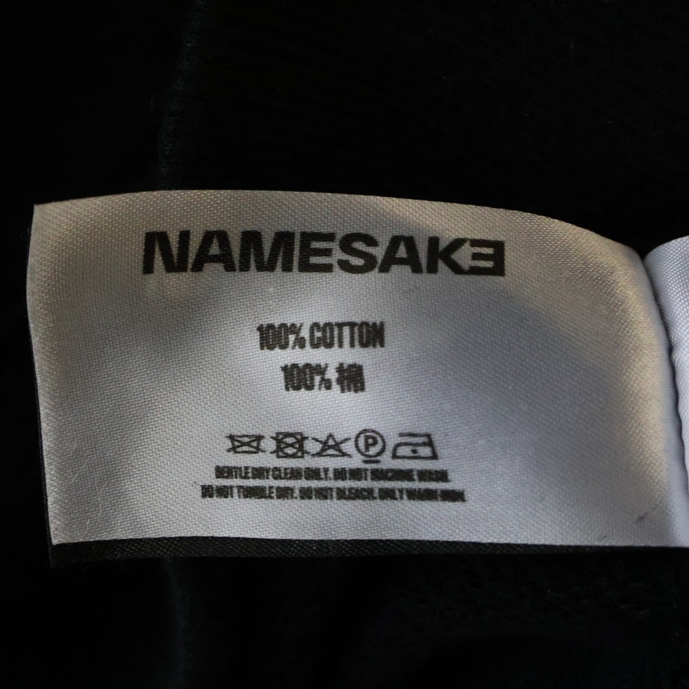 NAMESAKE(ナメサケ) Exclusive Black Oversized Sava Hoodie 刺繍プルオーバー ブラック パーカー