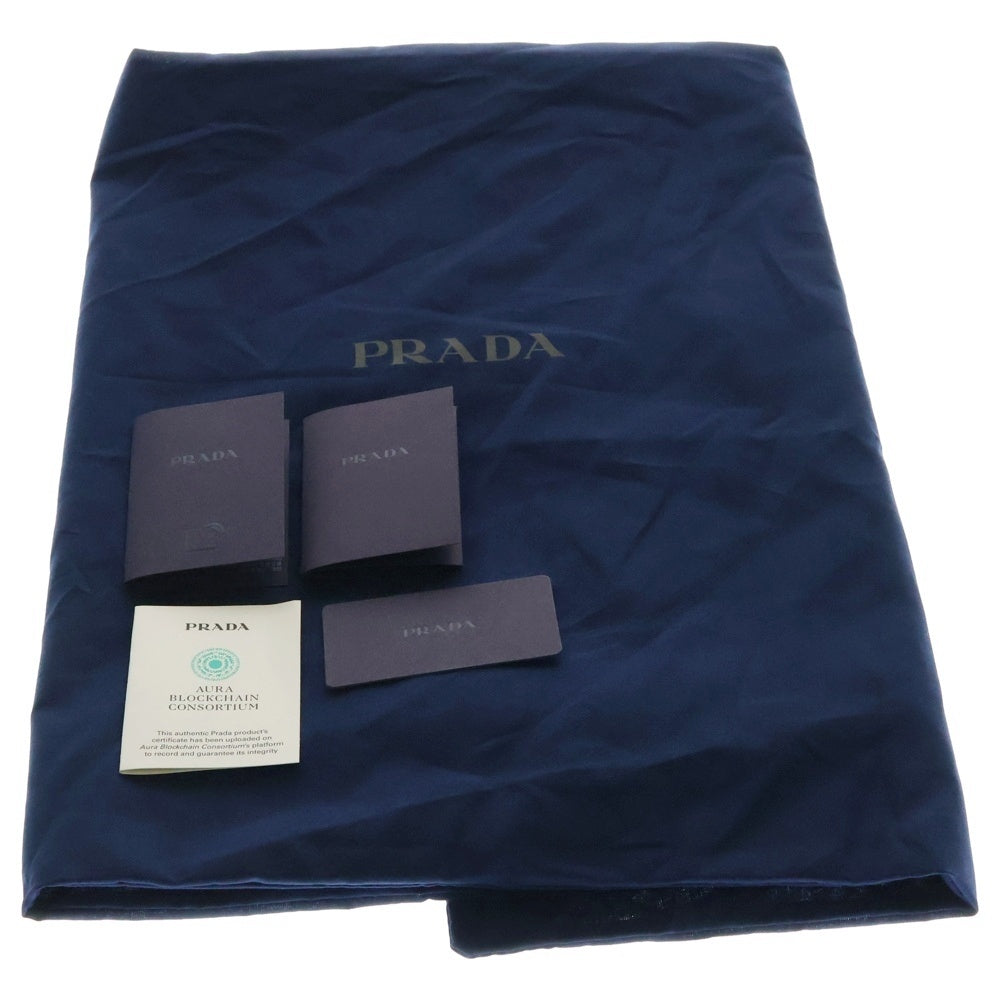 PRADA(プラダ) トライアングルロゴプレート キャンバストートバッグ ブラウン 2VG106