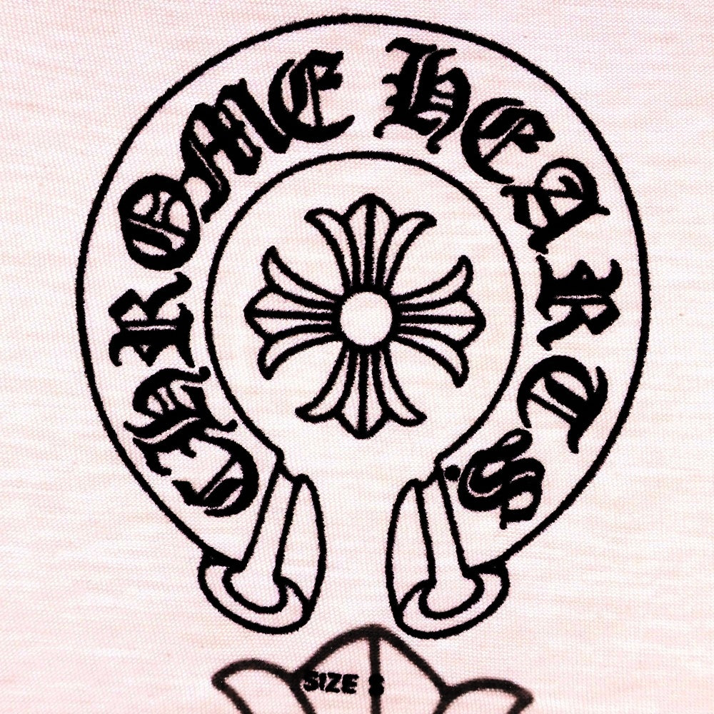 CHROME HEARTS(クロムハーツ) ヴァインダガー セメタリークロス CHロゴプリント 半袖Tシャツ カットソー ホワイト レディース