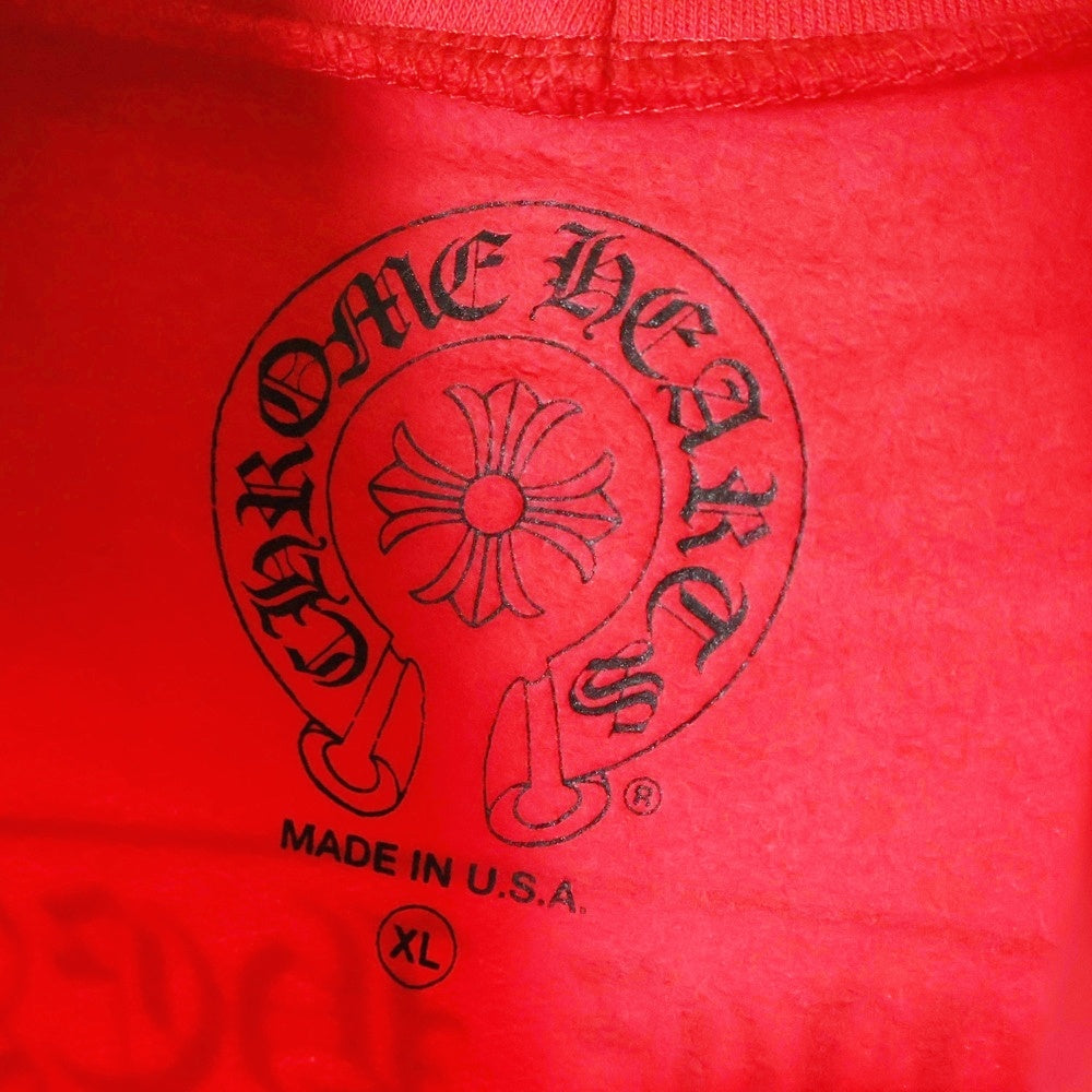 CHROME HEARTS(クロムハーツ) SCROOL HOODIE スクロールラベル プルオーバーフーディ パーカー レッド