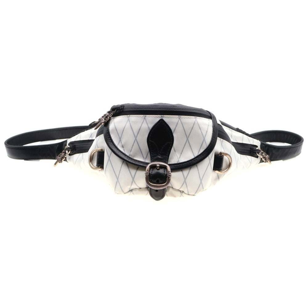 CHROME HEARTS(クロムハーツ) SNAT PACK mini スナットパックミニ ダガージップガンスリンガーベルトナイロンボディーバッグ ホワイト