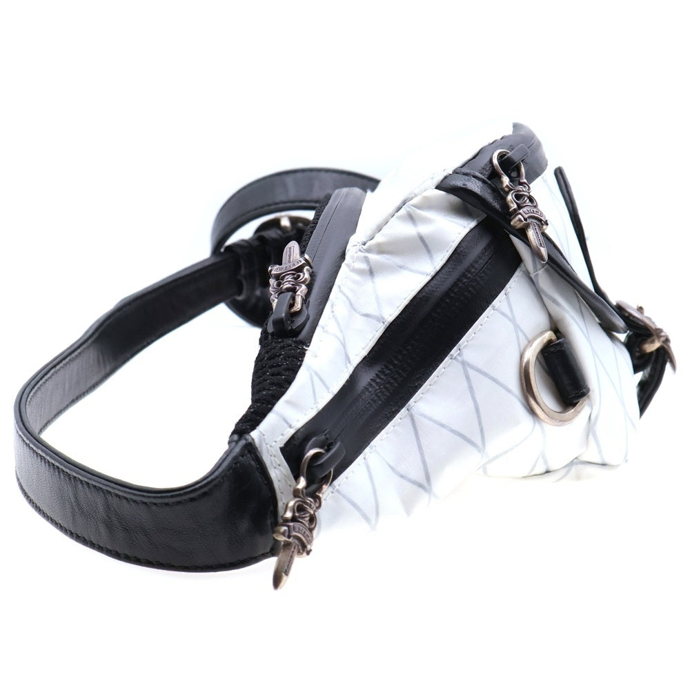 CHROME HEARTS(クロムハーツ) SNAT PACK mini スナットパックミニ ダガージップガンスリンガーベルトナイロンボディーバッグ ホワイト