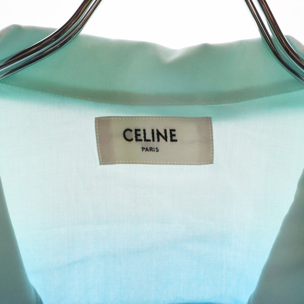 CELINE(セリーヌ) 22SS HEAVENLY DAYS アーティストプリント ルーズハワイアン半袖シャツ マルチ ブルー 2C517357Q