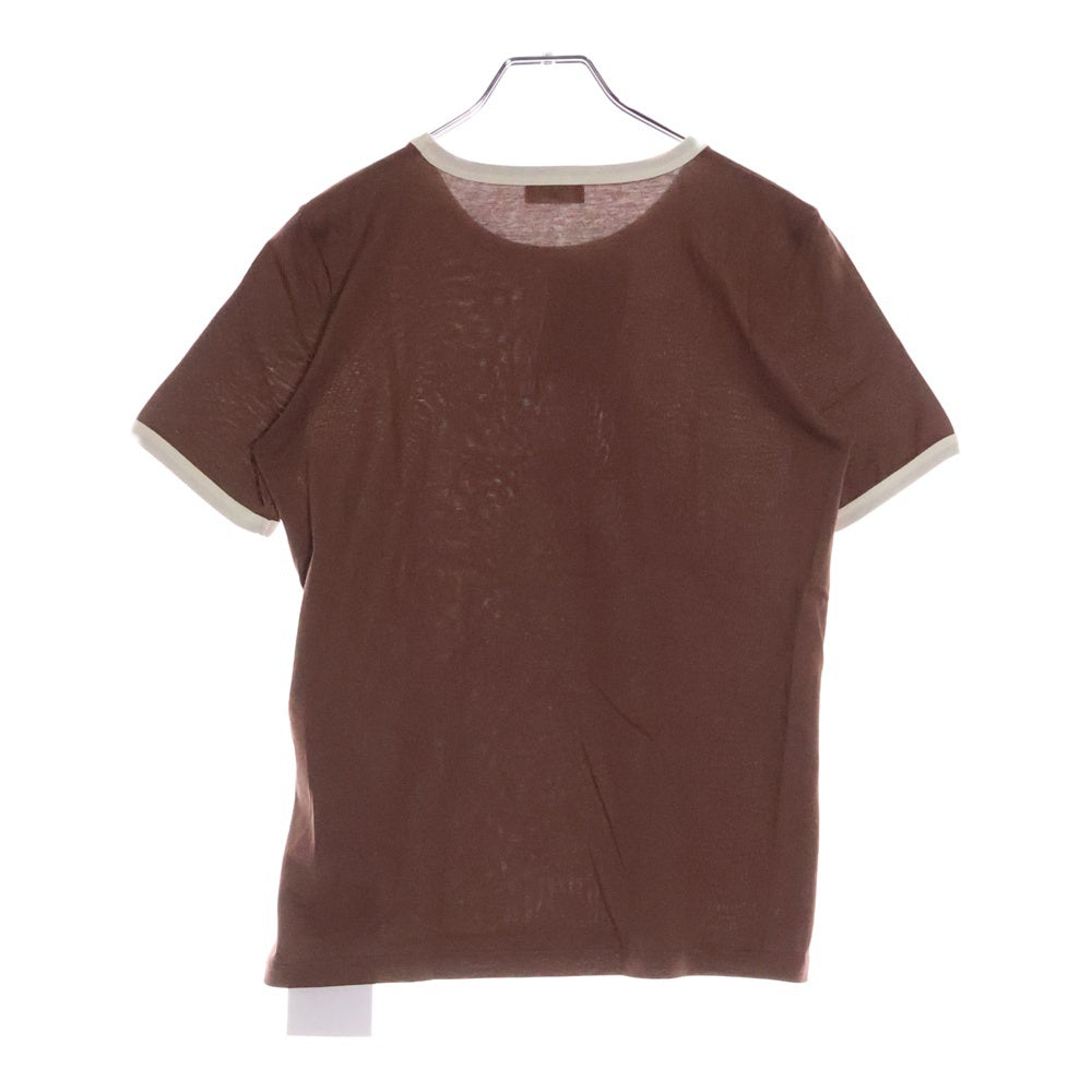 CELINE(セリーヌ) 70'S T-SHIRT WITH CRACKED EFFECT 2X97I671Q.25EL クラックドエフェクトロゴ クルーネック半袖Tシャツ レディース ブラウン